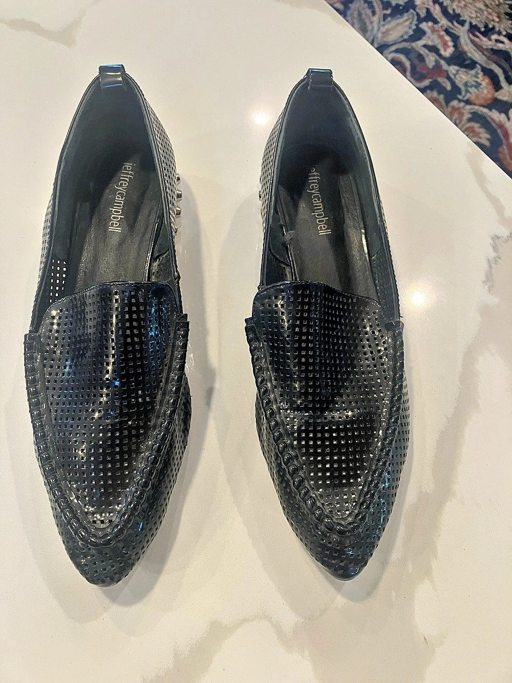 Jeffrey Campbell Barnett Black Studded Loafers